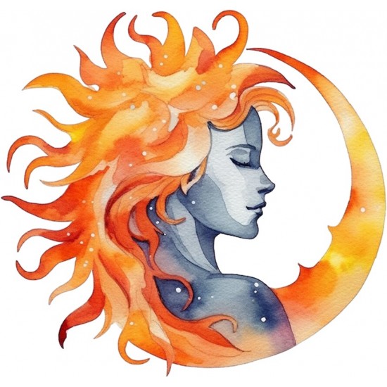 Sticker decorativ, Woman, Turcoaz, 63 cm, 1328STK-5