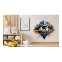Sticker decorativ, Ochi, Albastru, 62 cm, 1328STK-8