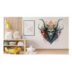 Sticker decorativ, Horror, Turcoaz, 63 cm, 1328STK-9