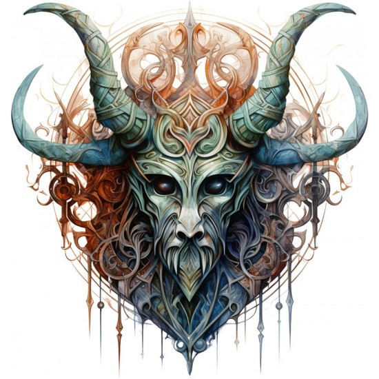 Sticker decorativ, Horror, Turcoaz, 63 cm, 1328STK-9