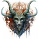 Sticker decorativ, Horror, Turcoaz, 63 cm, 1328STK-9