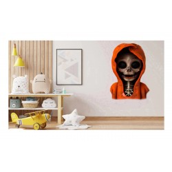 Sticker decorativ, Schelet, Portocaliu, 90 cm, 1329STK