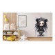 Sticker decorativ, Printesa Rock, Negru, 76 cm, 1331STK-1 Sticker decorativ, Printesa Rock, Negru, 76 cm, 1331STK-1