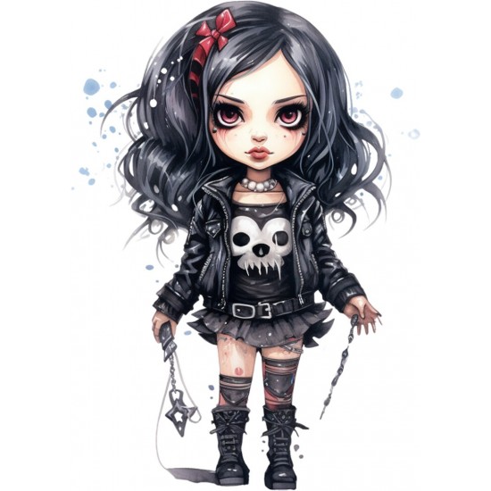 Sticker decorativ, Printesa Rock, Negru, 84 cm, 1331STK-10 Sticker decorativ, Printesa Rock, Negru, 84 cm, 1331STK-10