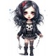 Sticker decorativ, Printesa Rock, Negru, 84 cm, 1331STK-10 Sticker decorativ, Printesa Rock, Negru, 84 cm, 1331STK-10