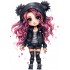 Sticker decorativ, Printesa Rock, Roz, 83 cm, 1331STK-11