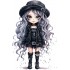 Sticker decorativ, Printesa Rock, Negru, 90 cm, 1331STK-9