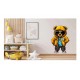 Sticker decorativ, Teddy Hip Hop, Galben, 90 cm, 1332STK