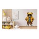 Sticker decorativ, Teddy Hip Hop, Galben, 90 cm, 1332STK-9 Sticker decorativ, Teddy Hip Hop, Galben, 90 cm, 1332STK-9