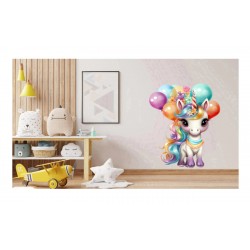 Sticker decorativ, Unicorn, Multicolor, 80 cm, 1333STK-2