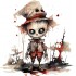 Sticker decorativ, Halloween, Alb, 60 cm, 1334STK-6