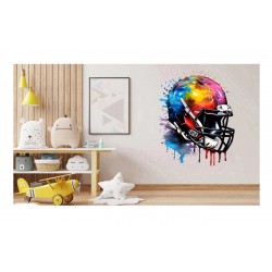 Sticker decorativ, Casca Hochei, Albastru, 77 cm, 1335STK Sticker decorativ, Casca Hochei, Albastru, 77 cm, 1335STK