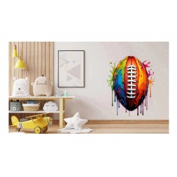 Sticker decorativ, Mingie Rugby, Portocaliu, 80 cm, 1335STK-1 Sticker decorativ, Mingie Rugby, Portocaliu, 80 cm, 1335STK-1