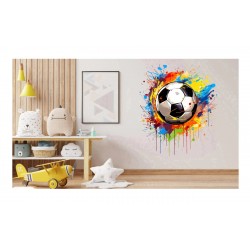 Sticker decorativ, Mingie Fotbal, Alb, 72 cm, 1335STK-16 Sticker decorativ, Mingie Fotbal, Alb, 72 cm, 1335STK-16