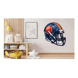 Sticker decorativ, Casca Hochei, Albastru, 66  cm, 1335STK-17