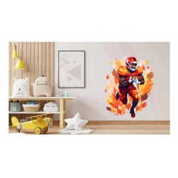 Sticker decorativ, Fotbal American, Portocaliu, 73 cm, 1335STK-5 Sticker decorativ, Fotbal American, Portocaliu, 73 cm, 1335STK-5
