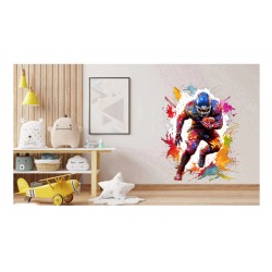 Sticker decorativ, Fotbal American, Rosu, 69 cm, 1335STK-9 Sticker decorativ, Fotbal American, Rosu, 69 cm, 1335STK-9
