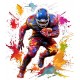 Sticker decorativ, Fotbal American, Rosu, 69 cm, 1335STK-9