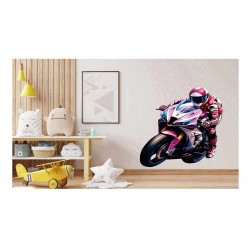 Sticker decorativ, Motocicleta, Multicolor, 77 cm, 1336STK-4 Sticker decorativ, Motocicleta, Multicolor, 77 cm, 1336STK-4