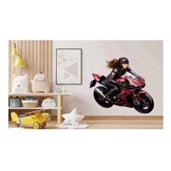 Sticker decorativ, Motocicleta, Rosu-Negru, 60 cm, 1336STK-6 Sticker decorativ, Motocicleta, Rosu-Negru, 60 cm, 1336STK-6