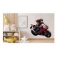 Sticker decorativ, Motocicleta, Rosu-Negru, 60 cm, 1336STK-6