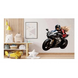 Sticker decorativ, Motocicleta, Negru, 62 cm, 1336STK-7 Sticker decorativ, Motocicleta, Negru, 62 cm, 1336STK-7