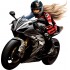 Sticker decorativ, Motocicleta, Negru, 62 cm, 1336STK-7