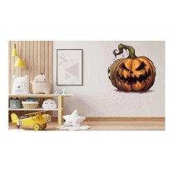 Sticker decorativ, Halloween, Portocaliu, 68 cm, 1337STK-11