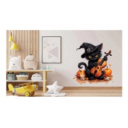Sticker decorativ, Halloween, Negru, 61 cm, 1337STK-15