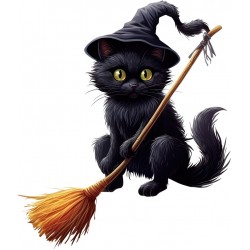 Sticker decorativ, Halloween, Negru, 70 cm, 1337STK-18