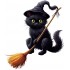 Sticker decorativ, Halloween, Negru, 70 cm, 1337STK-18