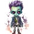 Sticker decorativ, Halloween, Verde, 81 cm, 1337STK-19