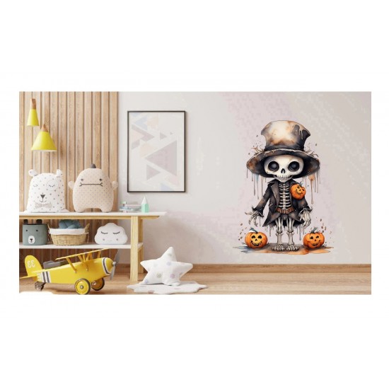 Sticker decorativ, Halloween, Alb, 81 cm, 1337STK-20
