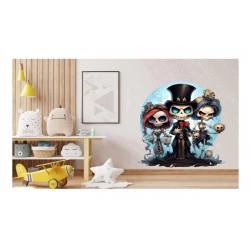 Sticker decorativ, Halloween, Turcoaz, 63 cm, 1337STK-9