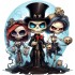 Sticker decorativ, Halloween, Turcoaz, 63 cm, 1337STK-9