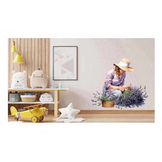 Sticker decorativ, Lavanda, Mov, 65 cm, 1339STK-1