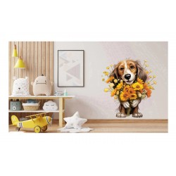 Sticker decorativ, Caine, Portocaliu, 66 cm, 1341STK Sticker decorativ, Caine, Portocaliu, 66 cm, 1341STK