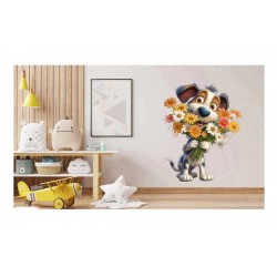 Sticker decorativ, Caine, Alb, 73 cm, 1341STK-2 Sticker decorativ, Caine, Alb, 73 cm, 1341STK-2