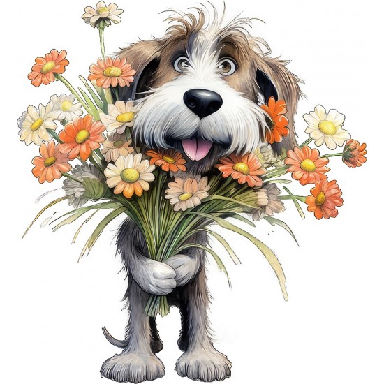Sticker decorativ, Caine, Gri, 65 cm, 1341STK-3