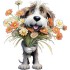 Sticker decorativ, Caine, Gri, 65 cm, 1341STK-3