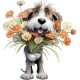 Sticker decorativ, Caine, Gri, 65 cm, 1341STK-3
