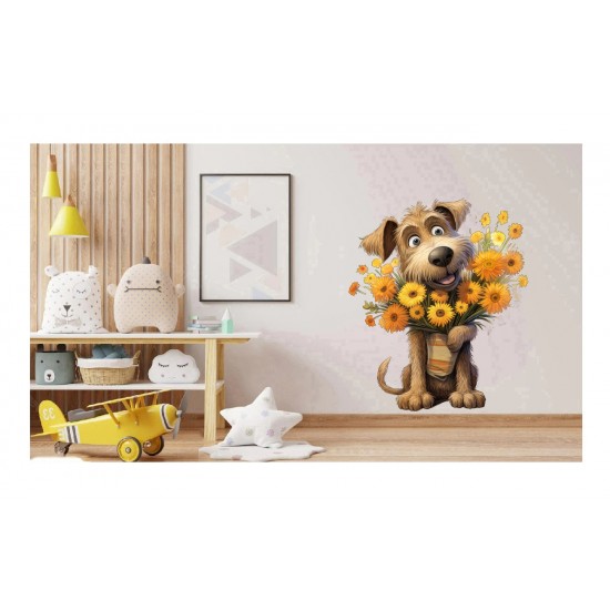 Sticker decorativ, Caine, Maro, 72 cm, 1341STK-6