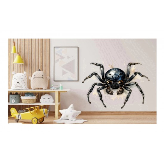 Sticker decorativ, Paianjen, Negru, 67 cm, 1343STK-1