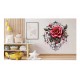 Sticker decorativ, Trandafiri, Rosu, 64 cm, 1343STK-16