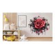 Sticker decorativ, Trandafiri, Rosu, 62 cm, 1343STK-18