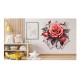 Sticker decorativ, Trandafiri, Rosu, 62 cm, 1343STK-20