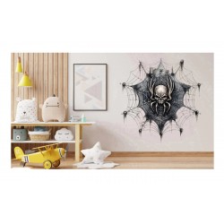 Sticker decorativ, Craniu, Negru, 60 cm, 1343STK-24