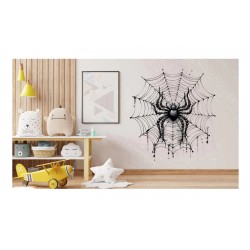 Sticker decorativ, Paianjen, Negru, 68 cm, 1343STK-5