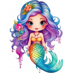 Sticker decorativ, Mica Sirena, Albastru, 81 cm, 1344STK-4