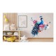 Sticker decorativ, Paun, Albastru, 62 cm, 1345STK Sticker decorativ, Paun, Albastru, 62 cm, 1345STK